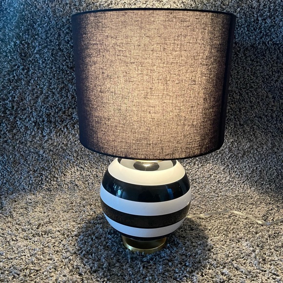 kate spade Accents Kate Spade Lamp Black White Stripe Contemporary